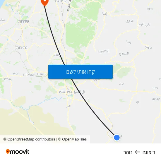 מפת דימונה לזוהר