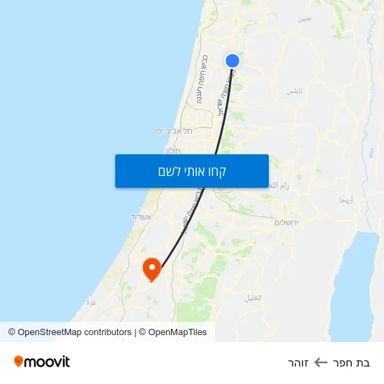 מפת בת חפר לזוהר