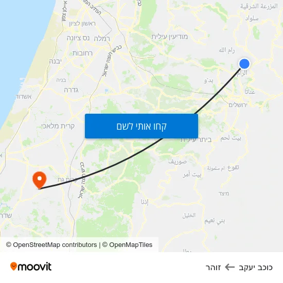מפת כוכב יעקב לזוהר