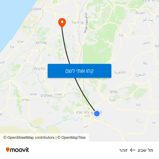 מפת תל שבע לזוהר