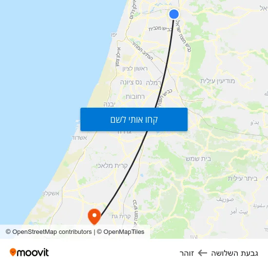 מפת גבעת השלושה לזוהר