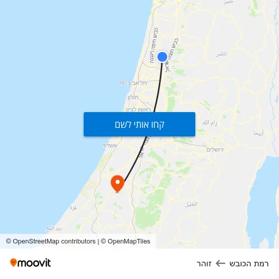 מפת רמת הכובש לזוהר