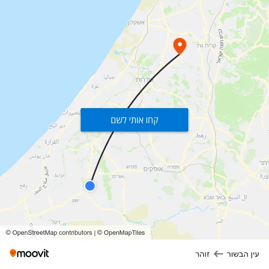 מפת עין הבשור לזוהר