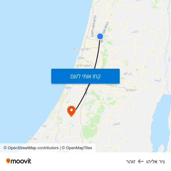 מפת ניר אליהו לזוהר