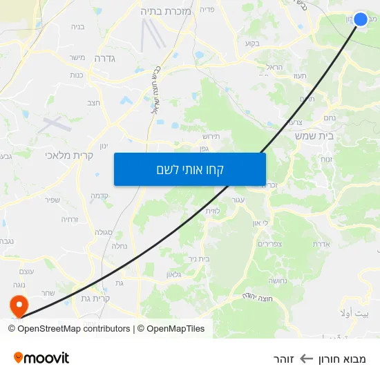 מפת מבוא חורון לזוהר