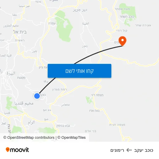מפת כוכב יעקב לרימונים