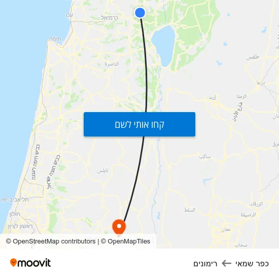 מפת כפר שמאי לרימונים