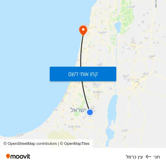 מפת חגי לעין כרמל