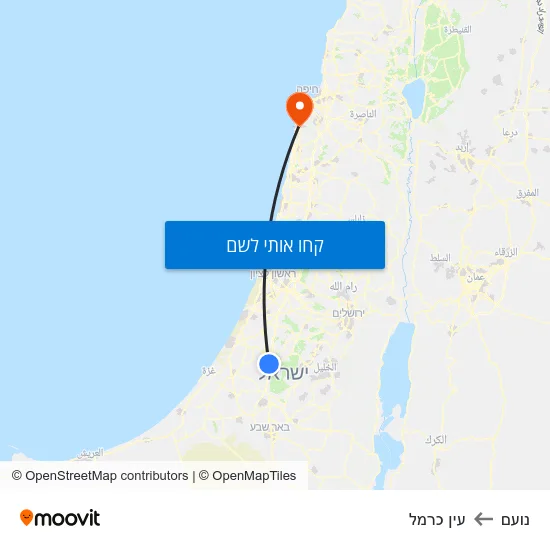 מפת נועם לעין כרמל
