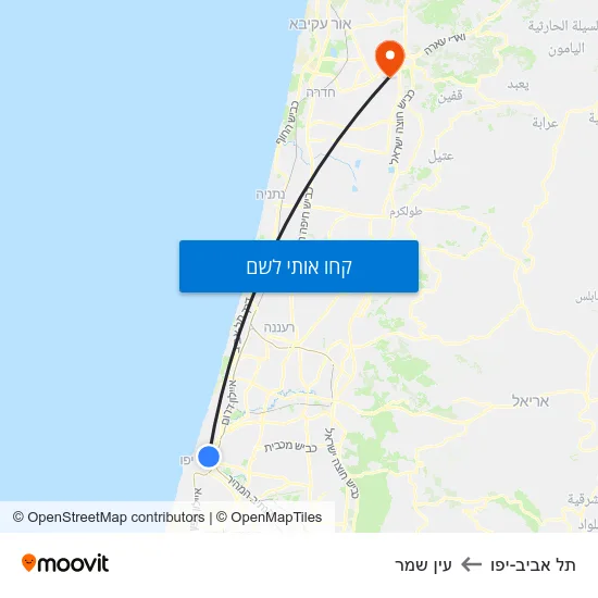 מפת תל אביב-יפו לעין שמר