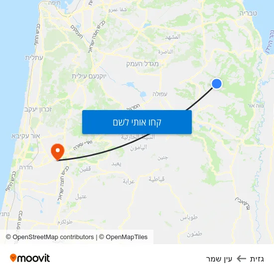 מפת גזית לעין שמר