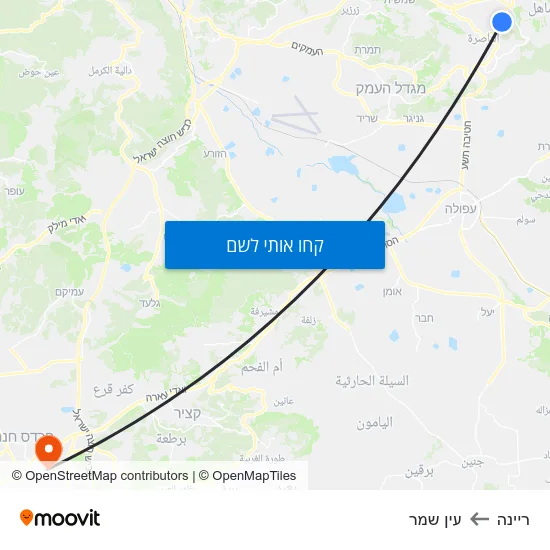 מפת ריינה לעין שמר