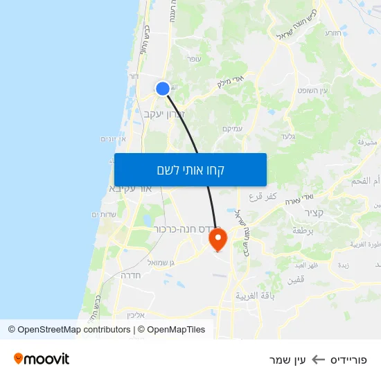 מפת פוריידיס לעין שמר