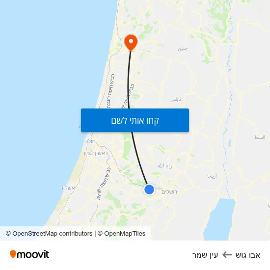 מפת אבו גוש לעין שמר