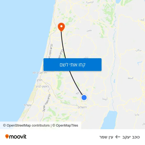 מפת כוכב יעקב לעין שמר