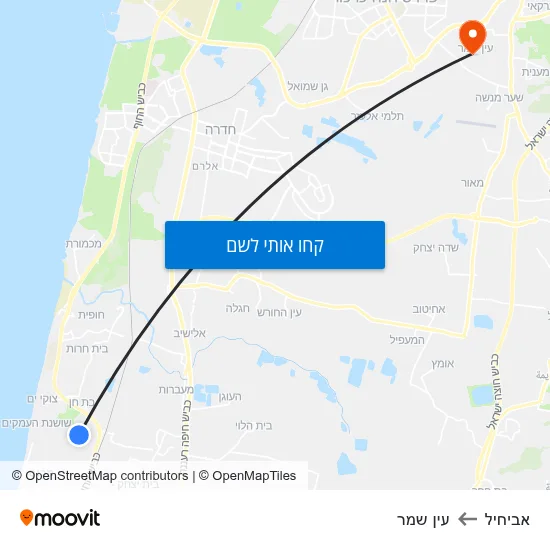 מפת אביחיל לעין שמר