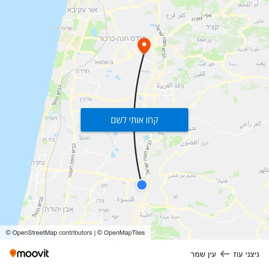 מפת ניצני עוז לעין שמר