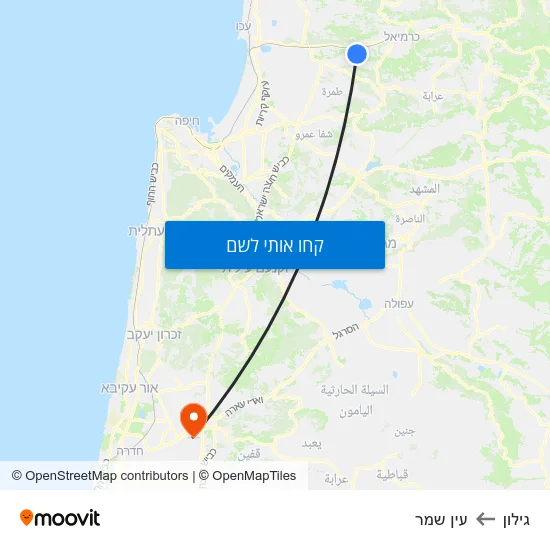 מפת גילון לעין שמר