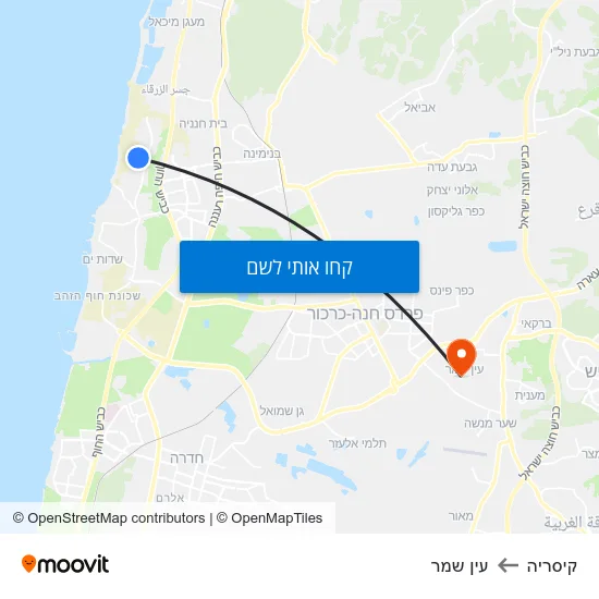 מפת קיסריה לעין שמר