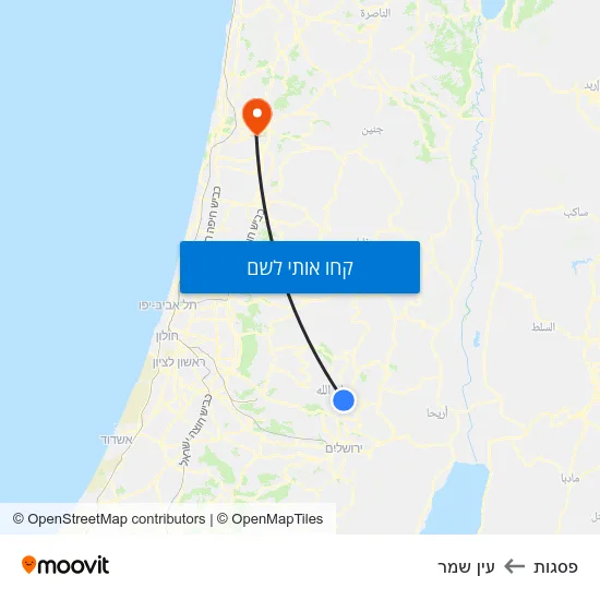 מפת פסגות לעין שמר