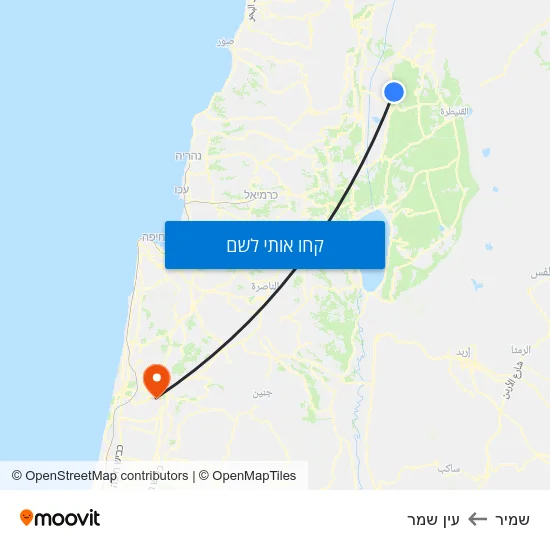 מפת שמיר לעין שמר