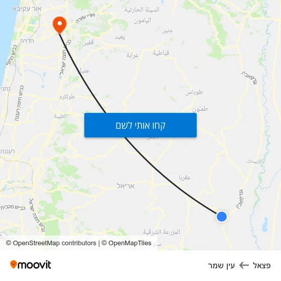 מפת פצאל לעין שמר