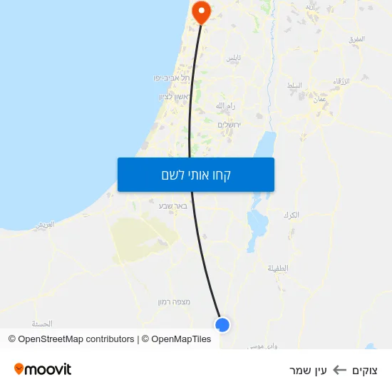 מפת צוקים לעין שמר