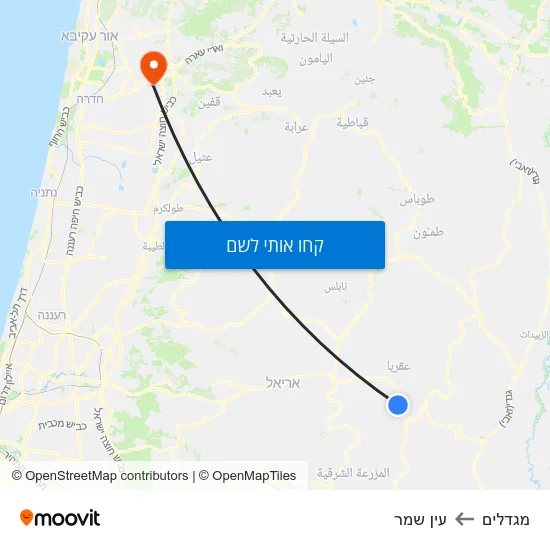 מפת מגדלים לעין שמר