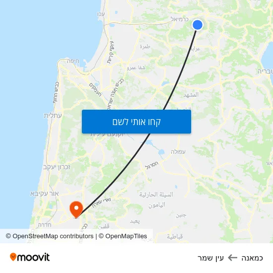 מפת כמאנה לעין שמר