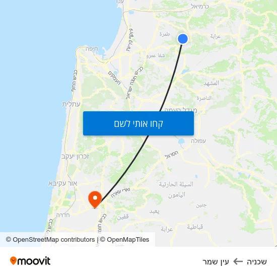 מפת שכניה לעין שמר