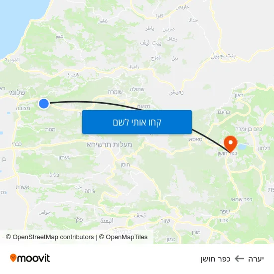 מפת יערה לכפר חושן