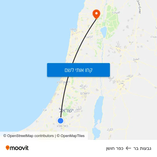 מפת גבעות בר לכפר חושן