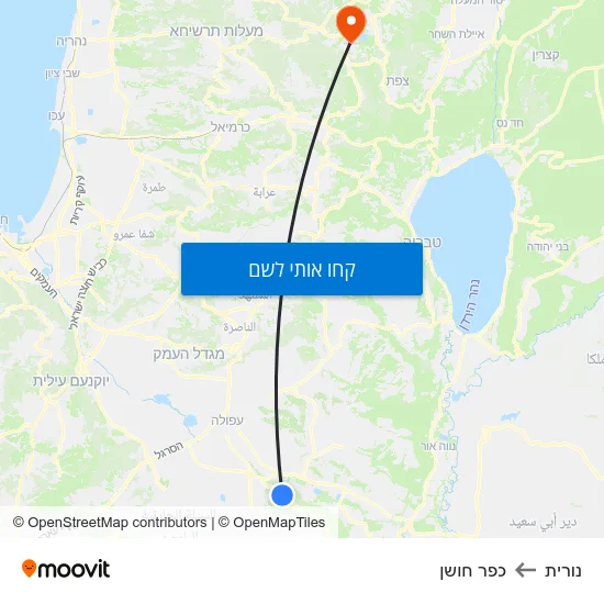 מפת נורית לכפר חושן