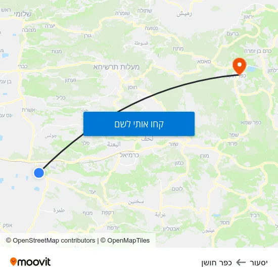 מפת יסעור לכפר חושן