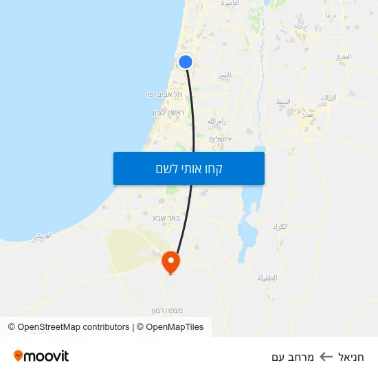 מפת חניאל למרחב עם