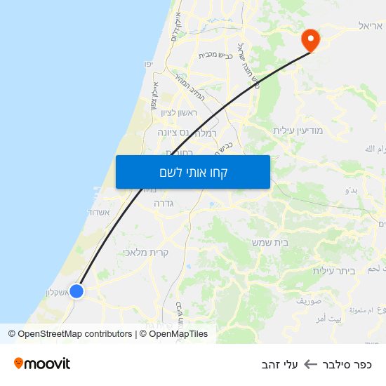 מפת כפר סילבר לעלי זהב