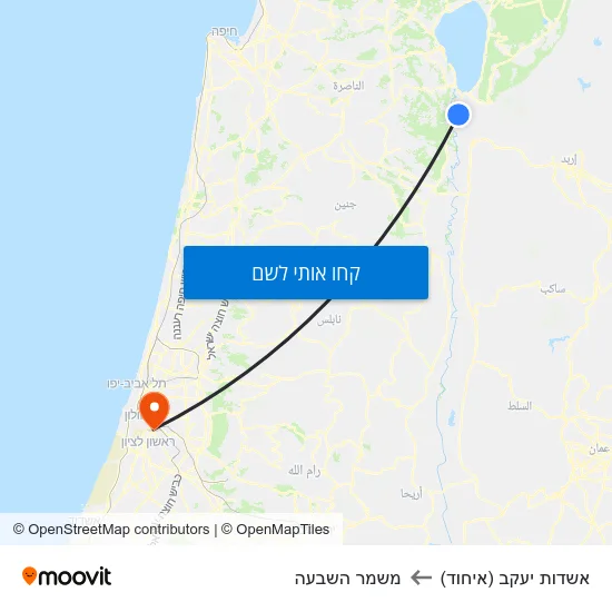 מפת אשדות יעקב (איחוד) למשמר השבעה