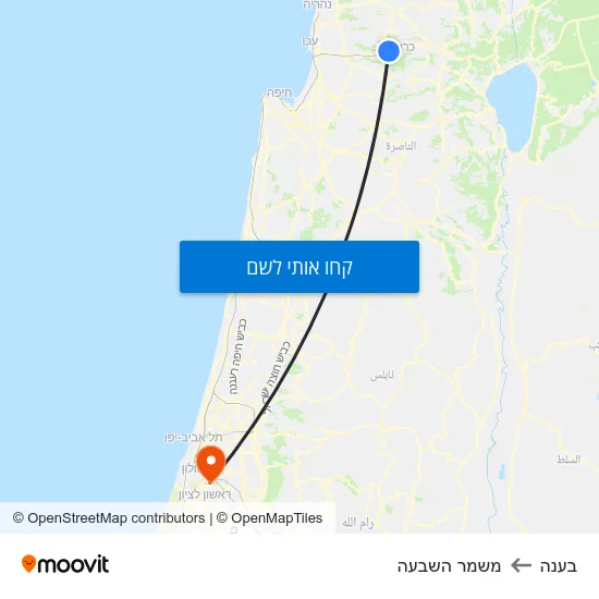מפת בענה למשמר השבעה