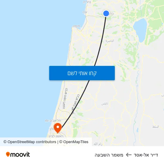 מפת דייר אל-אסד למשמר השבעה