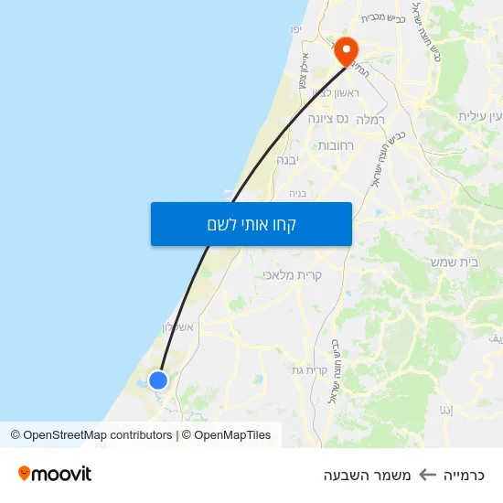 מפת כרמייה למשמר השבעה