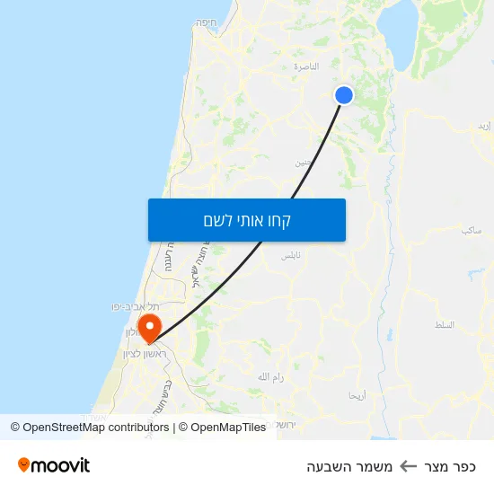 מפת כפר מצר למשמר השבעה