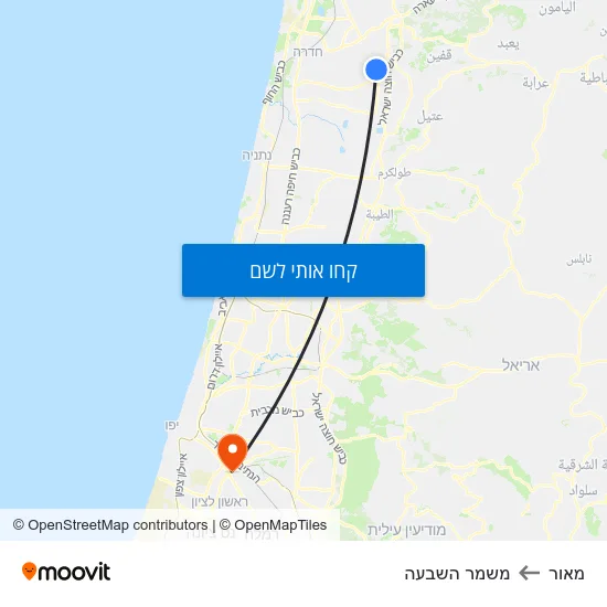 מפת מאור למשמר השבעה