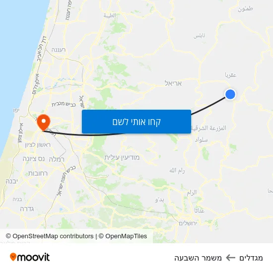 מפת מגדלים למשמר השבעה