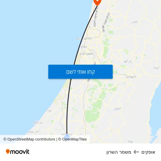 מפת אופקים למשמר השרון