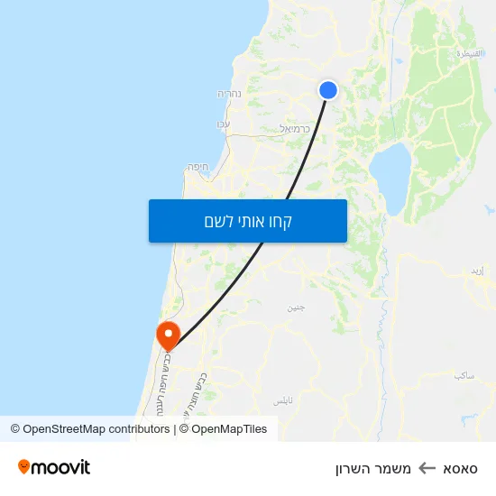 מפת סאסא למשמר השרון