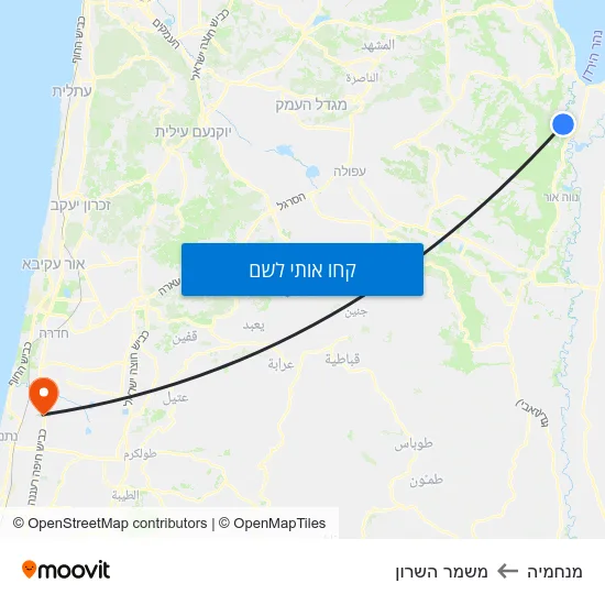 מפת מנחמיה למשמר השרון
