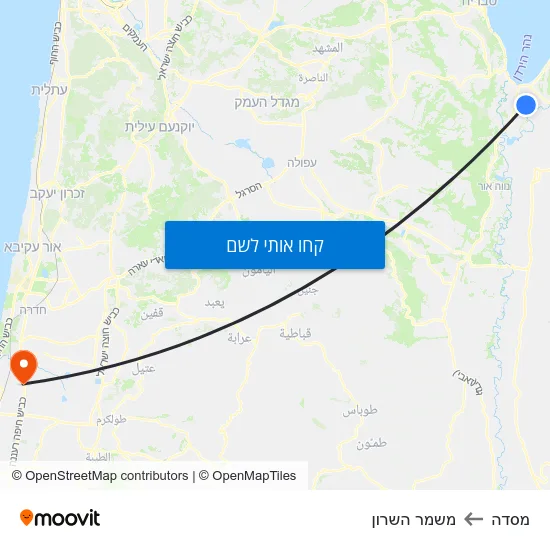 מפת מסדה למשמר השרון
