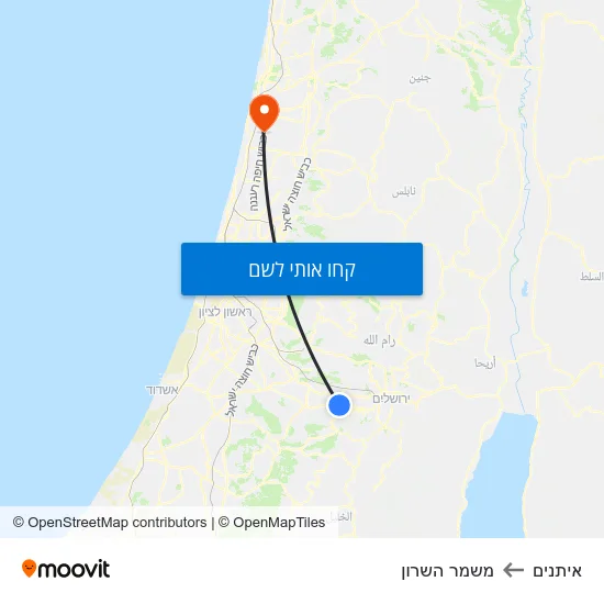 מפת איתנים למשמר השרון