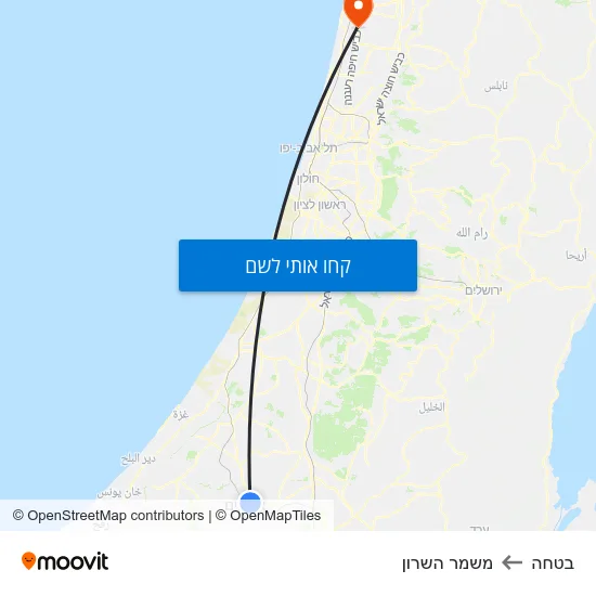 מפת בטחה למשמר השרון
