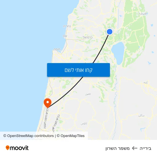 מפת בירייה למשמר השרון
